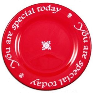 NWT Red Plate “You Are Special Today” Plate